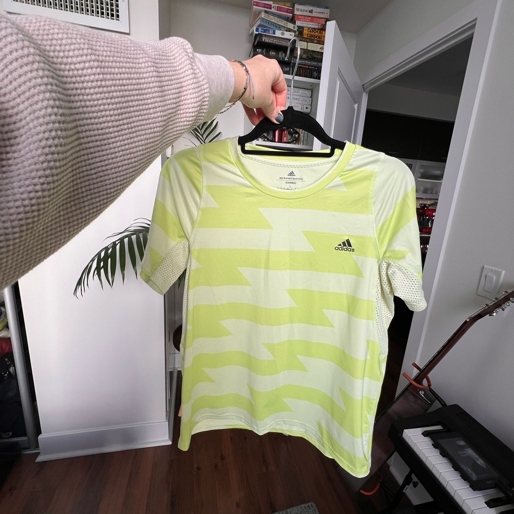 Adidas Running Neon Green Graphic T-Shirt